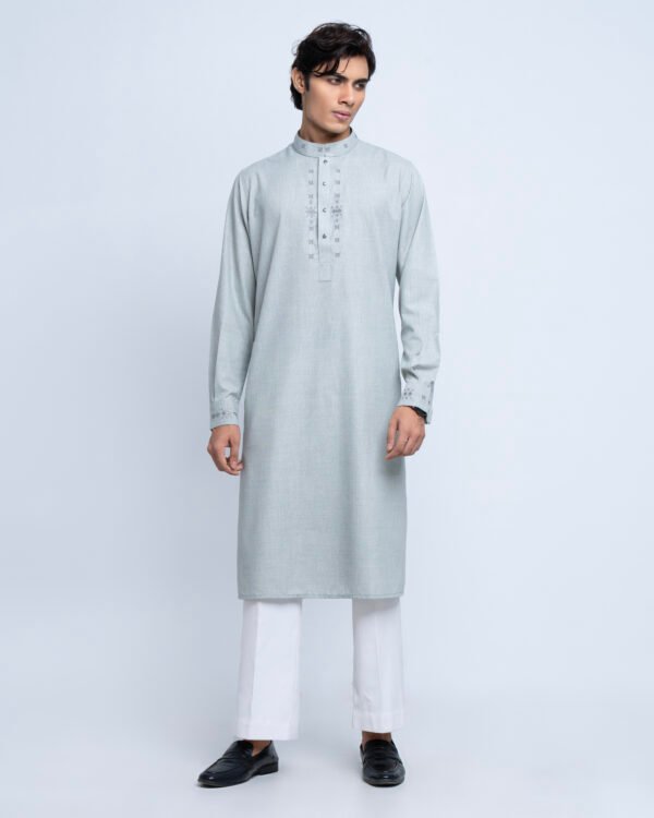 Premium Embroidered Cotton Panjabi - Image 2