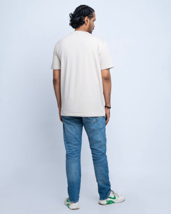 BOSS Premium Cotton Crew Neck T-Shirt – Beige - Image 3