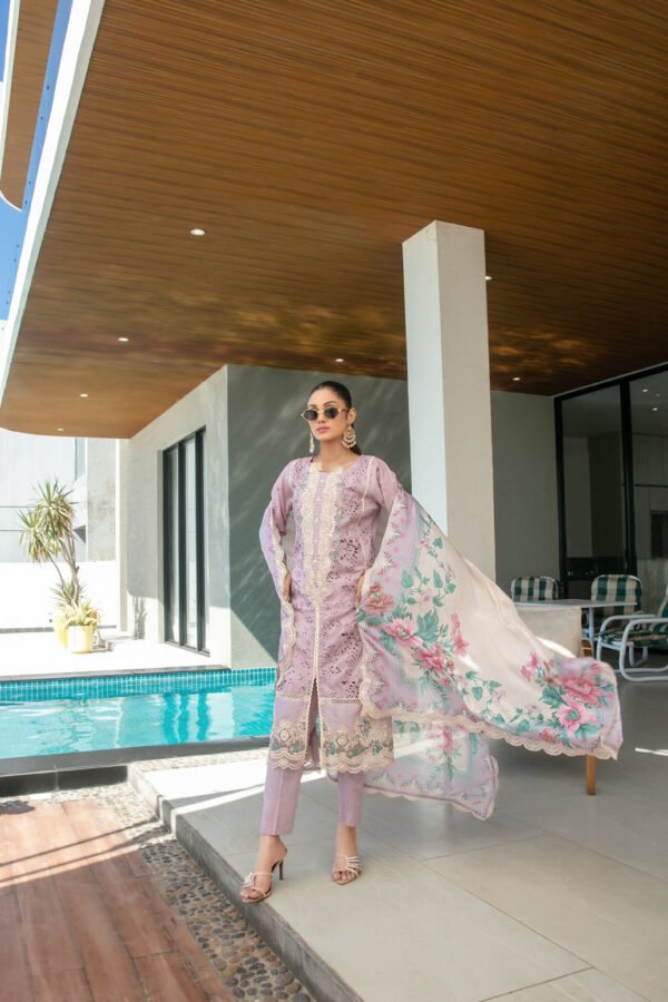 Zevira Semi Stitched Fancy Heavy Embroidered Lawn