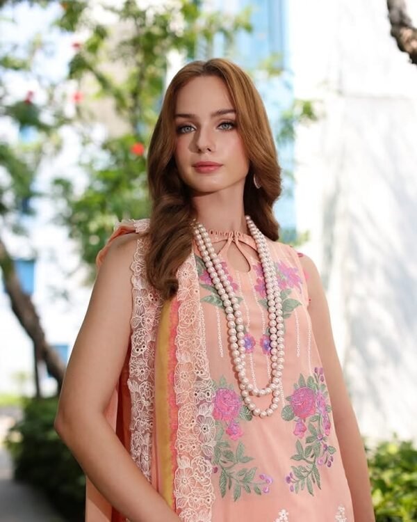 3PC Unstitched Suit Embroidered Lawn Collection Reem By Charizma - Image 2