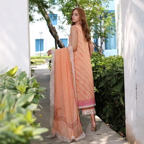 3PC Unstitched Suit Embroidered Lawn Collection Reem By Charizma - Image 3
