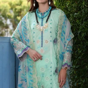 3PC Unstitched Suit Embroidered Lawn Collection Reem By Charizma