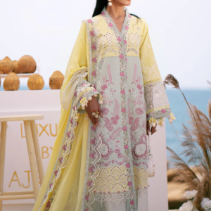 AJR Dastan Luxury Lawn Unstitched 3pcs | Azure