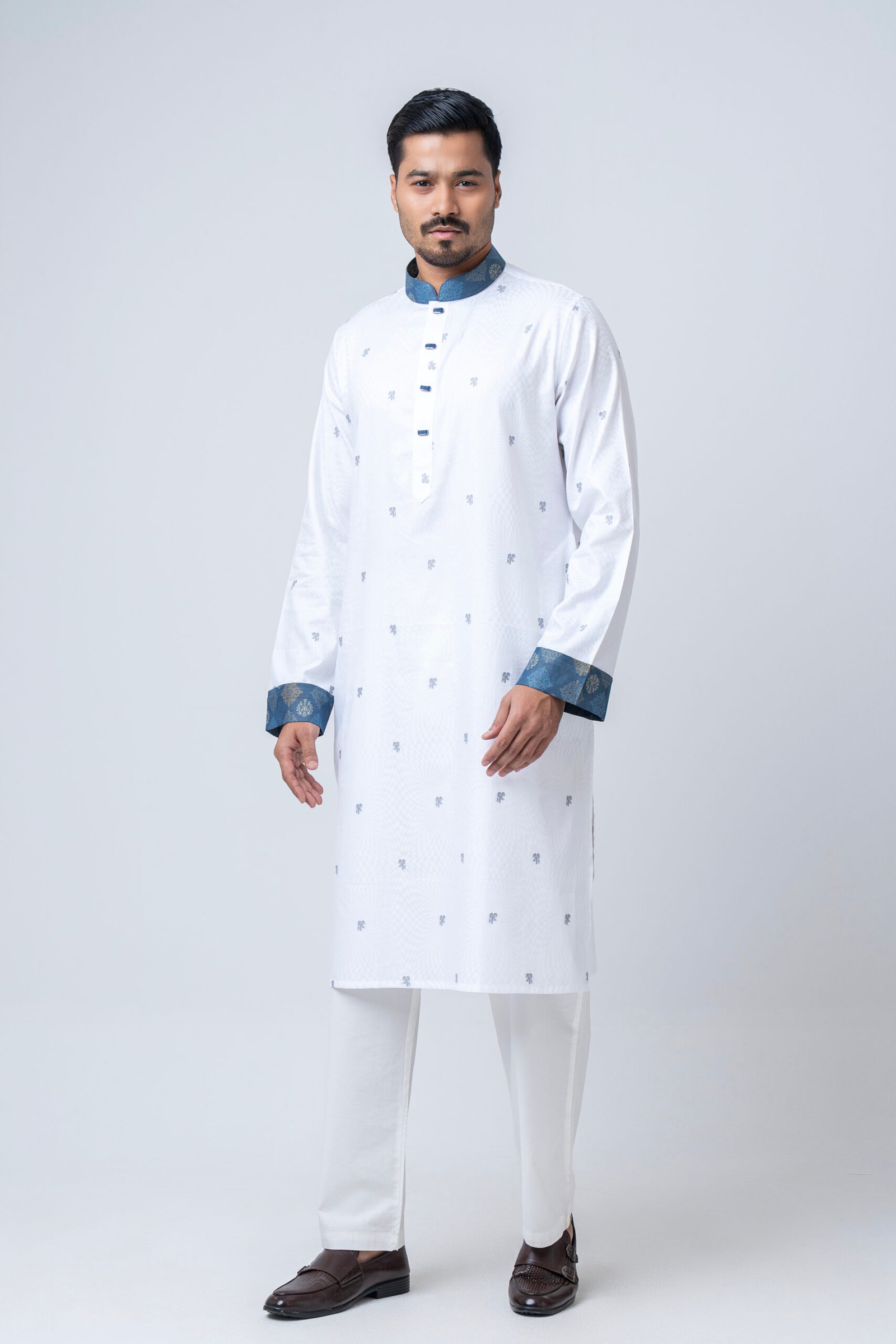 Classic Contrast Panjabi - Image 2