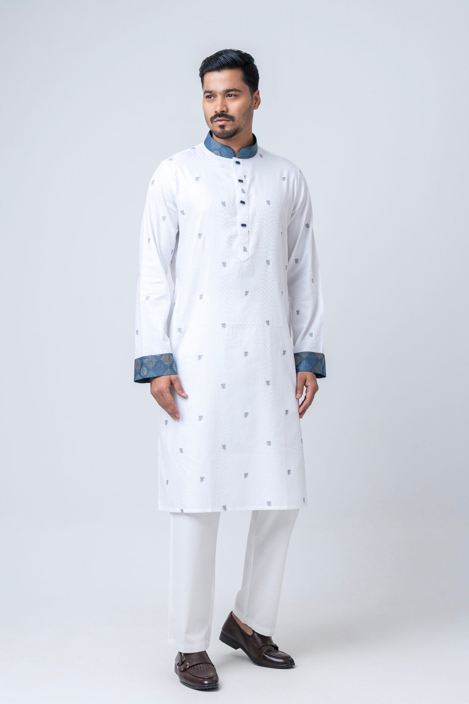 Classic Contrast Panjabi - Image 3