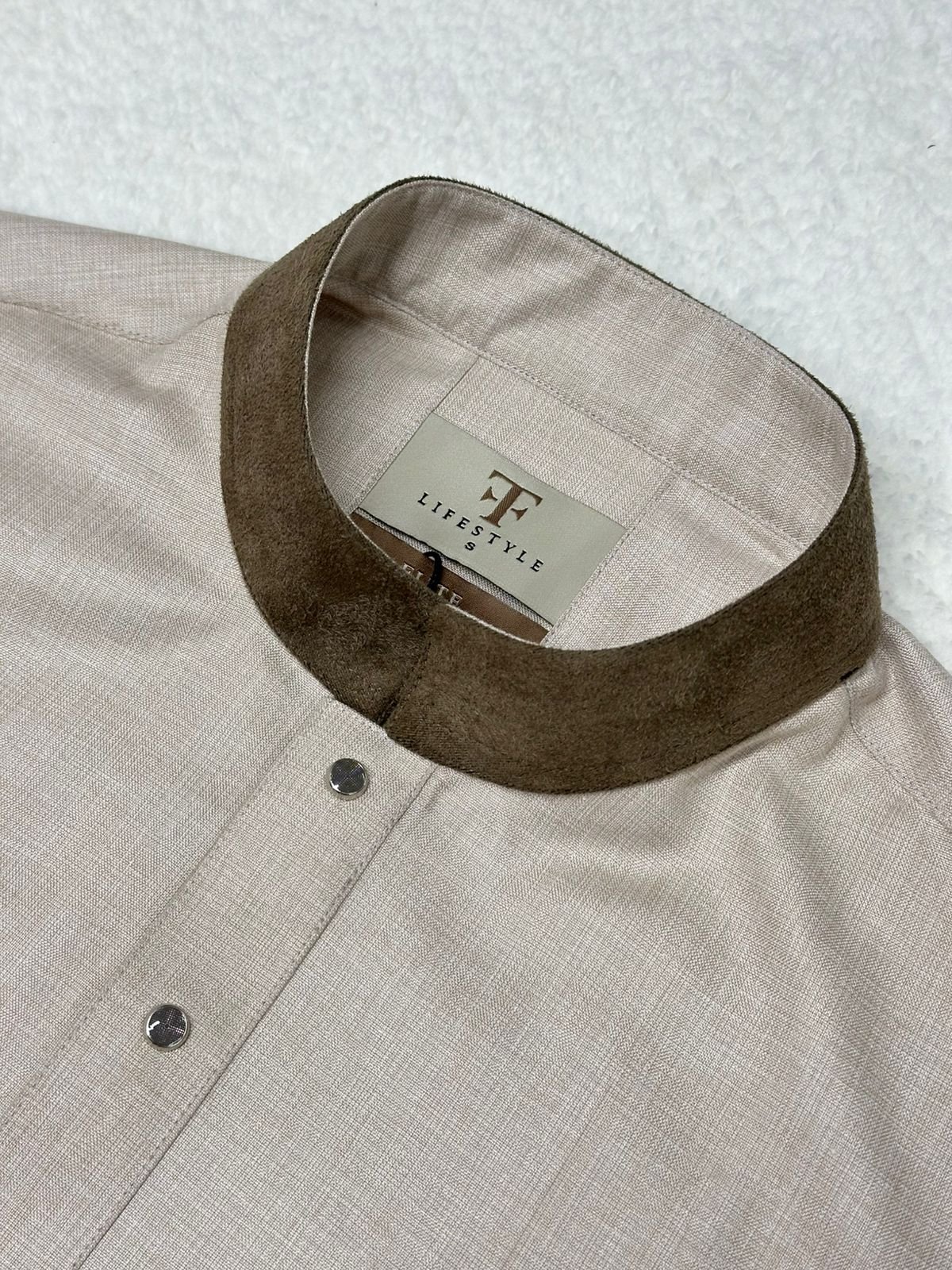 Luxury Contrast Suiting Panjabi - Image 2